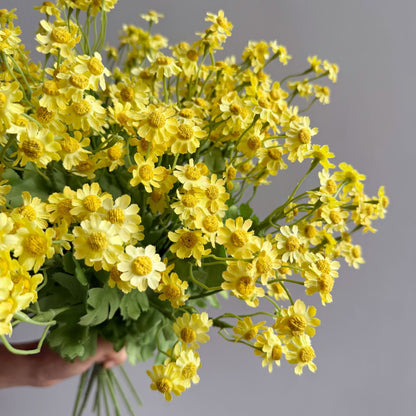 Konstgjord kamomill, 55 cm vita konstgjorda prästkragar – Faux-blommor för hem, kök och bröllopsdekoration