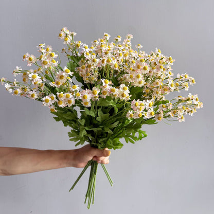 Konstgjord kamomill, 55 cm vita konstgjorda prästkragar – Faux-blommor för hem, kök och bröllopsdekoration
