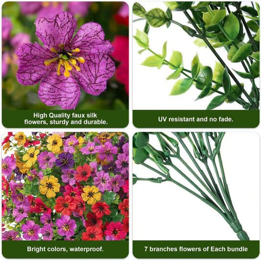 🔥Sista dagen 50% rabatt🔥 Realistiska UV-beständiga utomhusblommor – Kräver inget underhåll