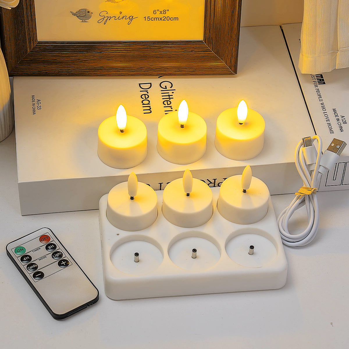 🕯️✨ 12 LED-varmelys for et varmt nyttår