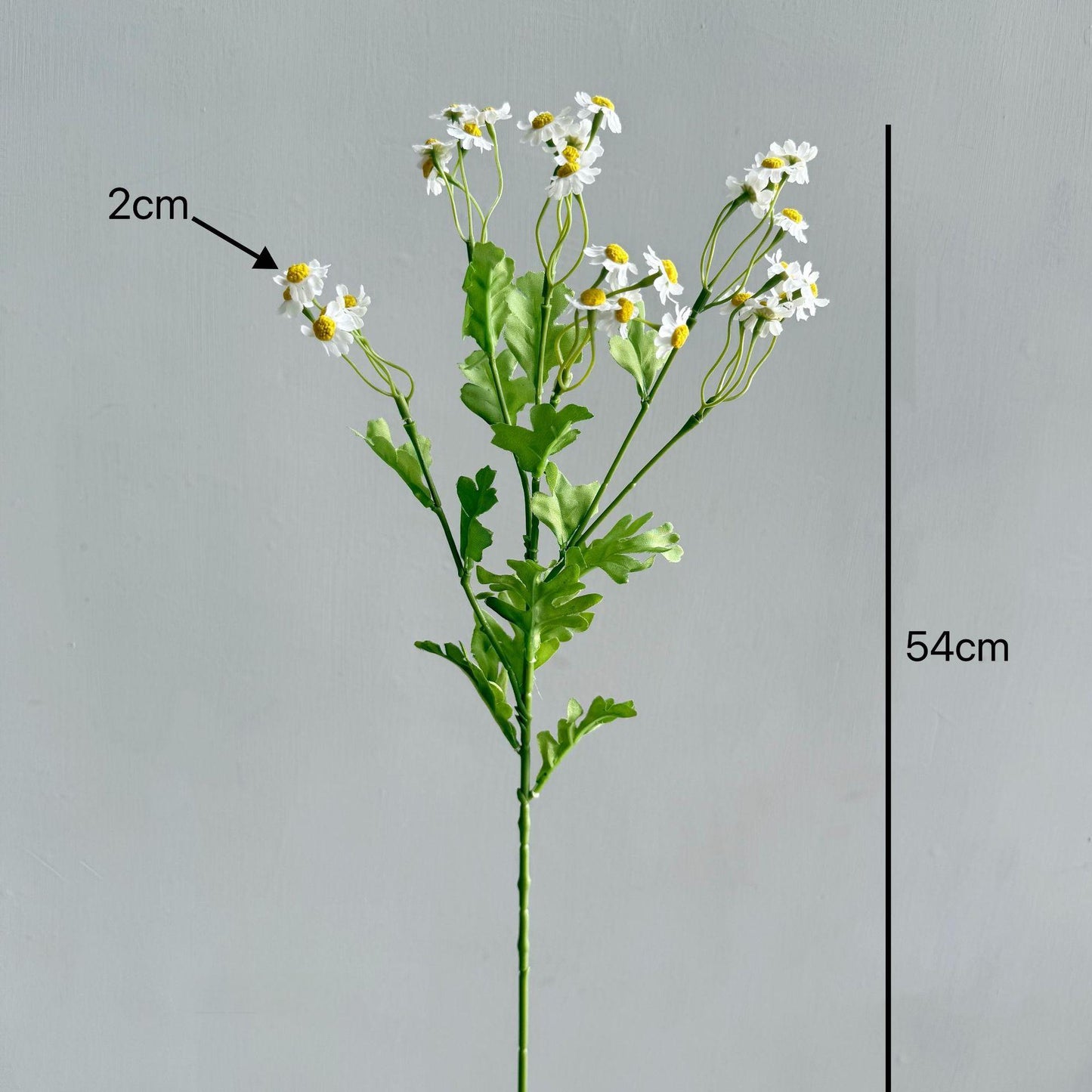 Konstgjord kamomill, 55 cm vita konstgjorda prästkragar – Faux-blommor för hem, kök och bröllopsdekoration