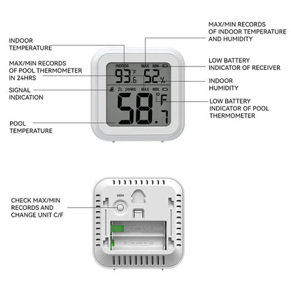 Trådlös pooltermometer