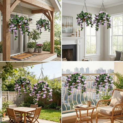 Konstgjorda hängamplar med lagerstiernia – Ultrarealistiska 🌸✨