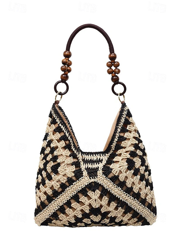 Boho Klassisk Vävd Toteväska