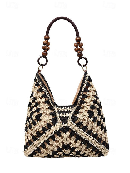 Boho Klassisk Vävd Toteväska