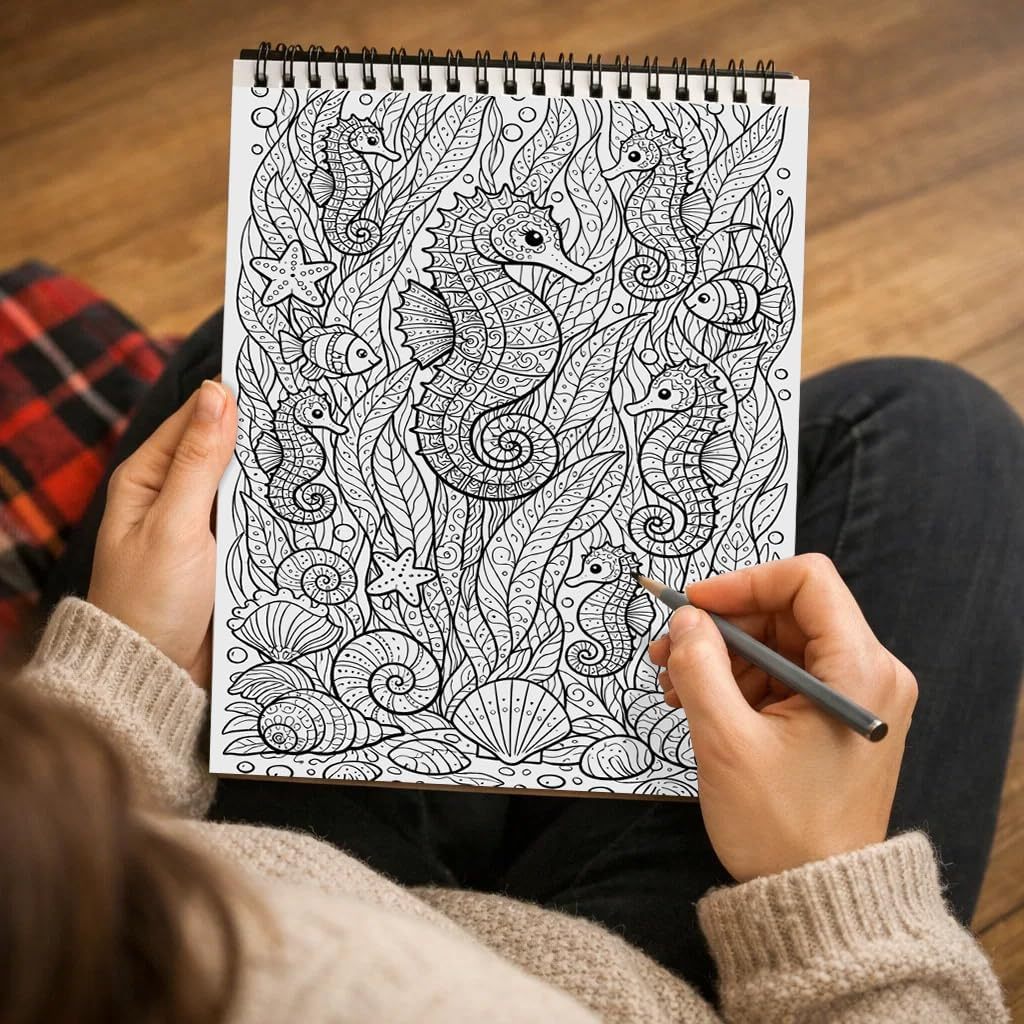 🖍️🎨 Malebok for voksne mot stress