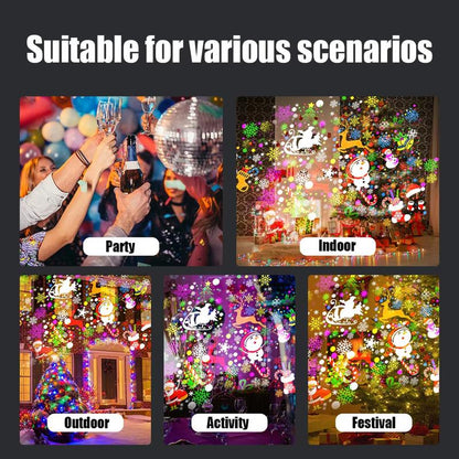 🎄 Juleprojektor – Lag et magisk juleparadis på sekunder!