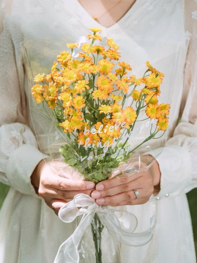 Konstgjord kamomill, 55 cm vita konstgjorda prästkragar – Faux-blommor för hem, kök och bröllopsdekoration