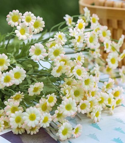 Konstgjord kamomill, 55 cm vita konstgjorda prästkragar – Faux-blommor för hem, kök och bröllopsdekoration