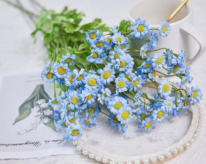 Konstgjord kamomill, 55 cm vita konstgjorda prästkragar – Faux-blommor för hem, kök och bröllopsdekoration