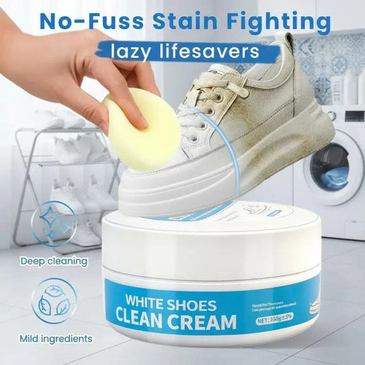 Multipurpose No-Wash Rengöringskräm för Vita Skor