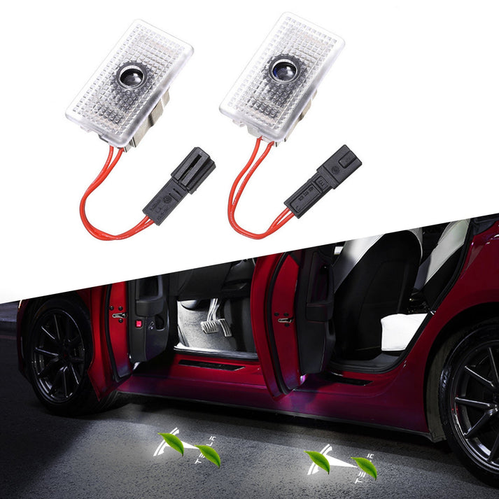 LED‑logolampor för Tesla – Puddle Lights för Model 3/Y/S/X