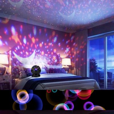 🌌✨Roterande stjärnprojektor – Perfekt present till barn & stjärnälskare!