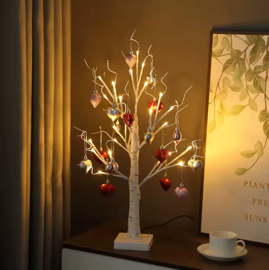 LED-bordlampe: Love Birch 