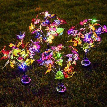 🔥Solcelledrevet LED-hagebelysning med sommerfugldesign – for hage og uteplass🦋