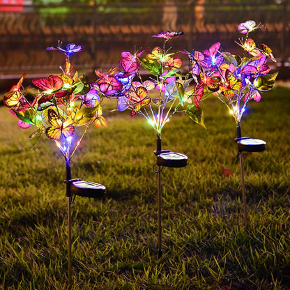🔥Solcelledrevet LED-hagebelysning med sommerfugldesign – for hage og uteplass🦋
