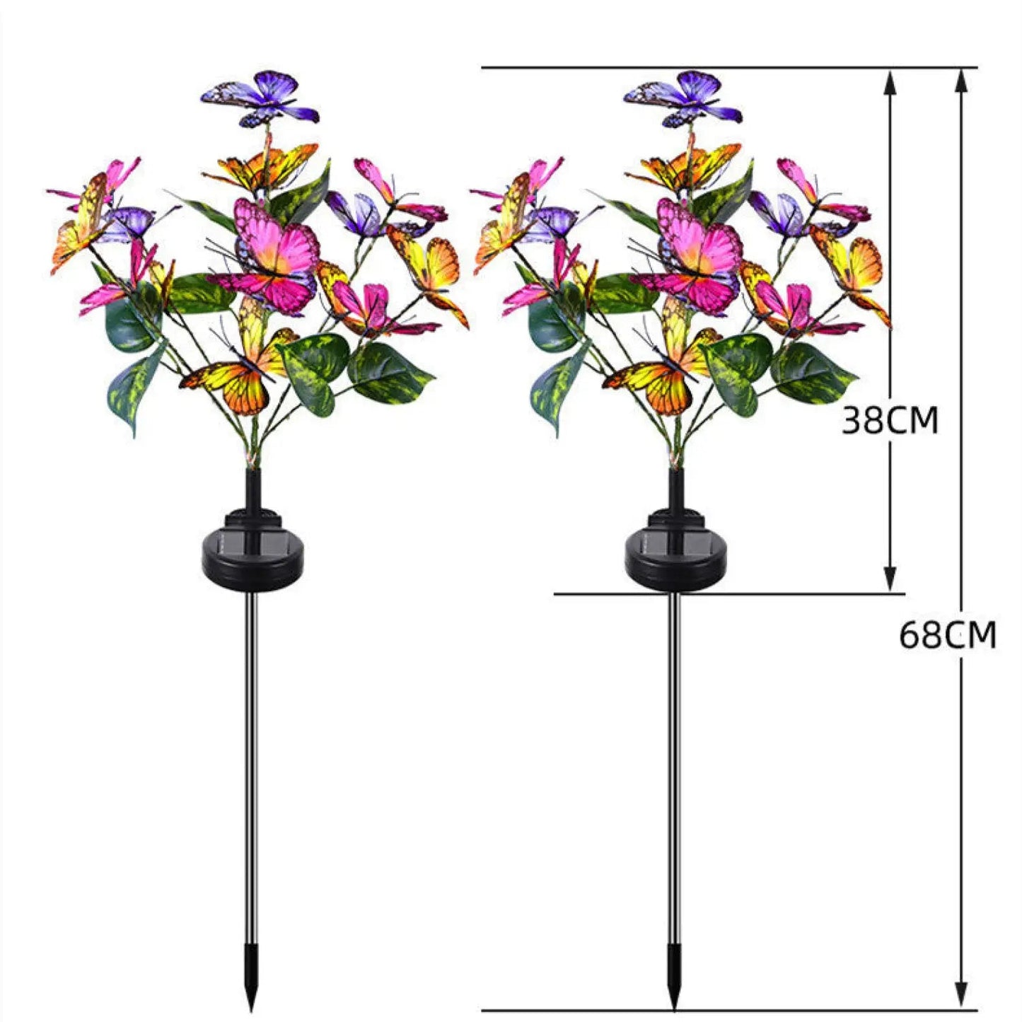 🔥Solcelledrevet LED-hagebelysning med sommerfugldesign – for hage og uteplass🦋