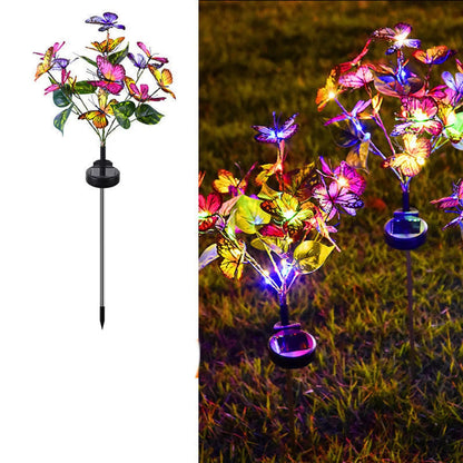 🔥Solcelledrevet LED-hagebelysning med sommerfugldesign – for hage og uteplass🦋