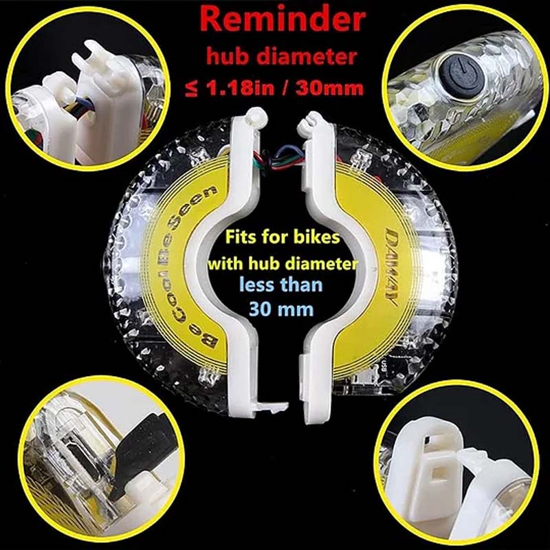 ✨ LED-sykkelhjullys for sykling om natten